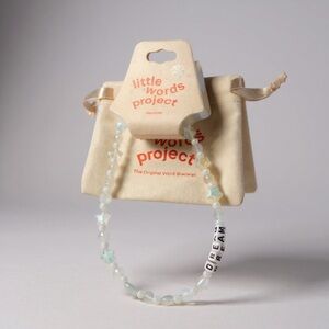 NWT Little Words Project Beaded Charm Keychain Phone Strap Friendship Bracelet